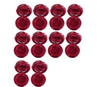Set di 10 custodie per rossetti a specchio con rose, pratiche e piccole bottigliette per cosmetici per creme e sieri, riutilizzabili, set di custodie per rossetto, Rosso
