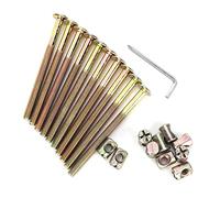 Set di 10 dadi cilindrici M6 x 65 mm, connettori per mobili, dadi M6 x 13 mm, per lettini, culle e sedie con chiave inglese (M6 x 65 mm)