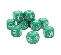 Set di 10 dadi da 6 lati impermeabili antiossidanti per la formazione di giochi da tavolo (verde)
