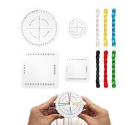 Set di 10 dischi per kumihimo, kit di base per kumihimo, perline a disco kumihimo, disco per perline con cavo, disco rotondo quadrato per tessitura a disco kumihimo, pratica piastra per intrecciare