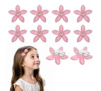Set di 10 Eleganti Fermagli per Capelli con Fiori e Strass Scintillanti, Mollette con I Fiori Accessori Di Alta Qualità, Ideali per Ragazze, Matrimoni, Compleanni - Perfetto Come Regalo (Rosa)