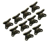 Set di 10 elementi di fissaggio staccabili a forma di farfalla, in lega di zinco, con codice, ad angolo retto, per mobili (verde antico)