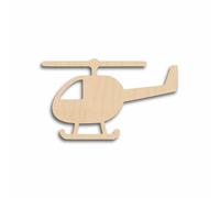 Set di 10 elicotteri a forma di elicottero per artigianato e decorazioni, compensato di betulla da 3 mm, non verniciati