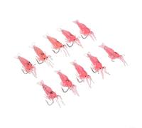 Set di 10 esche morbide realistiche a forma di gamberetti in silicone con ganci in metallo, ideali per la pesca in acqua dolce e salata, bersaglio per spigola, trota e pesce persico in vari colori