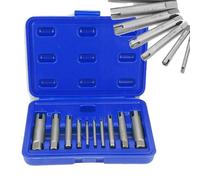 Set di 10 estrattori for maschi, set di estrattori for maschi a vite spanata, strumento for la rimozione di viti con testa rotta, strumento for la rimozione di viti e bulloni in acciaio, for lavori di