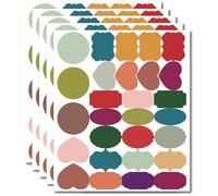 Set di 10 etichette adesive riutilizzabili multicolore, impermeabili, rimovibili, per barattoli e dispense, etichette per barattoli