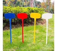 Set di 10 etichette in plastica per piante rivolte verso l'alto per giardino e vivaio, pennarelli angolati per piante progettate per una chiara visibilità e una facile scrittura (bianco)
