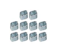 Set di 10 fascette stringitubo a doppia orecchio, resistenti, in acciaio 304, ad alta resistenza, per uso industriale e domestico, fascette stringitubo in acciaio antiruggine