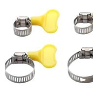Set di 10 fascette stringitubo in acciaio inox, giallo (10-16 mm)
