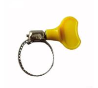 Set di 10 fascette stringitubo in acciaio inox, giallo (25-38 mm)