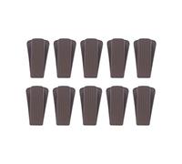 Set di 10 Fermaporta Marroni, Bloccaporta Robusto in TPR, Senza Forare, Antiscivolo, per Casa Ufficio - Design Compatto, Elimina Rumore, Adatto a Varie Superfici