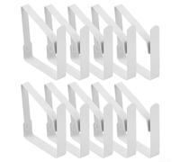 Set di 10 fermatovaglia in metallo in acciaio inox per la sicurezza esterna della tovaglia con resistenza alla ruggine e design regolabile adatto a vari tipi di tavolo (bianco)