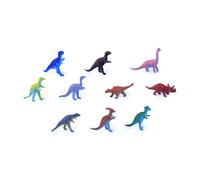 Set di 10 figurine di dinosauri colorate per bambini