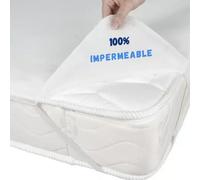 Set di 10 fodere per materassi impermeabili usa e getta, per letto matrimoniale, uso professionale, fissaggio a 4 elastici, anti-perdite, anti-batterico, turismo, medico, alloggi sociali (140 x 190 cm