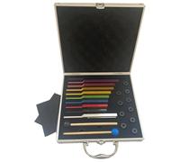 Set di 10 forcelle per accordatura Solfeggio per terapia del suono chakra, materiale in lega di alluminio, con basi in gomma, mazzuole in legno e custodia per il trasporto, frequenze da 174 a 963 Hz e
