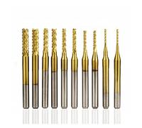 Set di 10 frese in carburo da 0,5-3,175 mm for PCB, in con rivestimento nanometrico for utensili taglio CNC for macchine(10pcs 0.6mm)