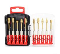 Set di 10 frese in carburo di titanio con custodia per utensili rotanti utilizzati in metallo, legno, pietra, rame, alluminio, ferro e acciaio inossidabile