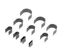 Set di 10 fustelle per punzonatura in pelle, stampo professionale per rifinitrice degli angoli in pelle, taglierina per punzoni in acciaio legato per la produzione artigianale