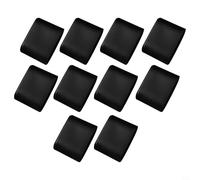 Set di 10 gambe in gomma per sedie per proteggere pavimenti in legno duro e piastrelle, per vari tipi di mobili, tra cui scrivanie e armadi (nero, 15 x 30 mm)