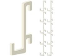 Set di 10 ganci per pannello forato Ikea Skadis - Gancio a L dritto, 15 mm - Supporto da parete, pannello per utensili e accessori