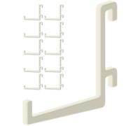 Set di 10 ganci per pannello forato Ikea Skadis - Gancio a L dritto, 55 mm - Supporto da parete, pannello per utensili e accessori