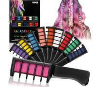 Set di 10 gessetti per capelli per ragazze, gessetti per capelli, per capelli scuri, da 4 anni a 10 anni, regalo per ragazze, per cosplay, carnevale, Natale, San Valentino, compleanno, feste