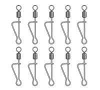 Set di 10 girelle da pesca in rame resistenti con cuscinetti a sfera e connettori da pesca per esche e accessori per attrezzatura da pesca