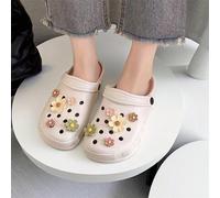 Set di 10 graziosi pendenti per scarpe a forma di fiori per zoccoli, sandali e slide a bolle, divertenti accessori fai-da-te per le scarpe Lettere,Piante,Stampa CasualePolicloruri di vinile