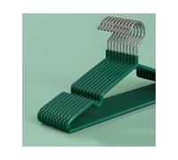 Set di 10 grucce appendiabiti per adulti, antiscivolo, senza tracce, per casa, dormitorio (verde)