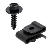 Set di 10 kit di fissaggio per paraurti con viti e dadi a U, compatibili con Toyota e alcuni modelli (nero)