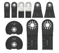 Set di 10 lame per sega multitool bimetalliche oscillanti per metallo, legno, plastica, set di attrezzi multiuso compatibili con multimaster Ryobi Mil-waukee Hitachi Chicago Craftsman