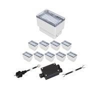 Set di 10 LED per pavimentazione CUS luce di terra per esterni bianco caldo 230V