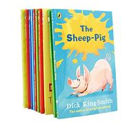 Set di 10 libri da collezione Dick King-Smith (Sheep-Pig, Hodgeheg, Invisible Dog, Golden Goose, Smasher, Mouse Family Robinson, Jenius, Swoose, Harry's Mad e Dinosaur Trouble)