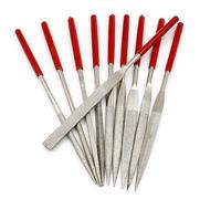 Set di 10 lime ad ago diamantate da 140 mm, mini lime diamantate con varie forme per metallo, vetro, pietra, legno, intaglio di gioielli
