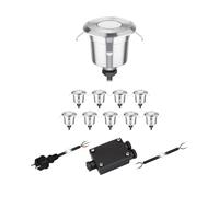 Set di 10 luci da incasso a pavimento a LED AGENA per esterni bianco freddo