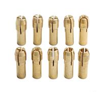 Set di 10 mandrini per trapano, adattatori in ottone con gambo da 4,2/4,8 mm, per utensili rotanti, gamma di serraggio da 0,5-3,2 mm, mandrini autoserranti in rame ad alta durezza per Dremel (4,8 mm)