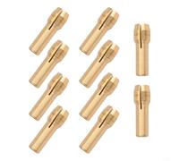Set di 10 mandrini per trapano, adattatori in ottone con gambo da 4,2/4,8 mm, per utensili rotanti, intervallo di serraggio da 0,5-3,2 mm, mandrini autoserranti in rame ad alta durezza per Dremel (4,2