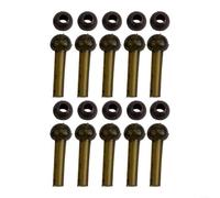 Set di 10 manicotti in gomma per elicottero, per pesca alla carpa, colore: marrone