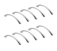 Set di 10 maniglie per cassetti in lega di zinco per ante dell'armadio con design curvo, adatte per armadi doccia e vari tipi di porte in lega di alluminio (64 mm)