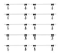 Set di 10 maniglie rotonde in acrilico trasparente per cassetti da 9,6 cm, per camera da letto, armadio, cassettiera, armadio, barra a T, decorativa
