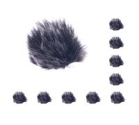 Set di 10 microfoni in pelliccia nera per microfono Lavalier da bavero 1,5 mm