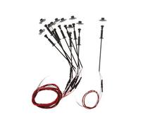 Set di 10 mini lampioni stradali da 12 V per ferrovia ferroviaria e treno HO TT N 1:100-1:150