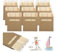 Set di 10 mini matite colorate con 12 matite in legno, 120 matite colorate multicolore per bambini, disegno artistico, schizzi e colorazione