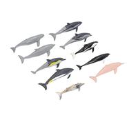 Set di 10 Modelli di Delfini Giocattolo, Durevoli e Realistici Personaggi Dell'oceano per il Gioco Educativo dei Bambini e la Decorazione della Casa