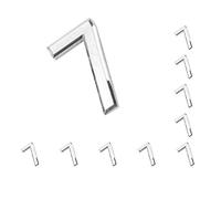 Set di 10 numeri autoadesivi in plastica argentata, numero cifra 7
