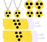 Set di 10 numeri ciechi, 2 collane per ciechi+4 distintivi ciechi + 4 distintivi ciechi per bracciale, distintivo cieco, aiuto quotidiano per non vedenti ciechi