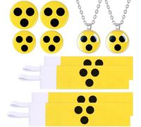 Set di 10 numeri ciechi, distintivi ciechi per non vedenti, 2 collane per non vedenti, 4 distintivi ciechi + 4 distintivi ciechi e 4 distintivi ciechi per bracciale, segno cieco per ipovedente