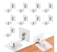 Set di 10 paia di dispositivi di sicurezza antiribaltamento, per mobili, senza foratura, fissaggio a parete, rimovibile, anti-ribaltamento, per comò, carico di animali domestici