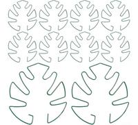 Set di 10 paletti in ferro sostenibili per il giardinaggio indoor per sostenere in modo sicuro le piante rampicanti al chiuso (verde)