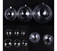 Set di 10 palline aperte in acrilico, una risorsa indispensabile per la tua creatività per le esigenze di artigianato di quest'anno (12 cm)